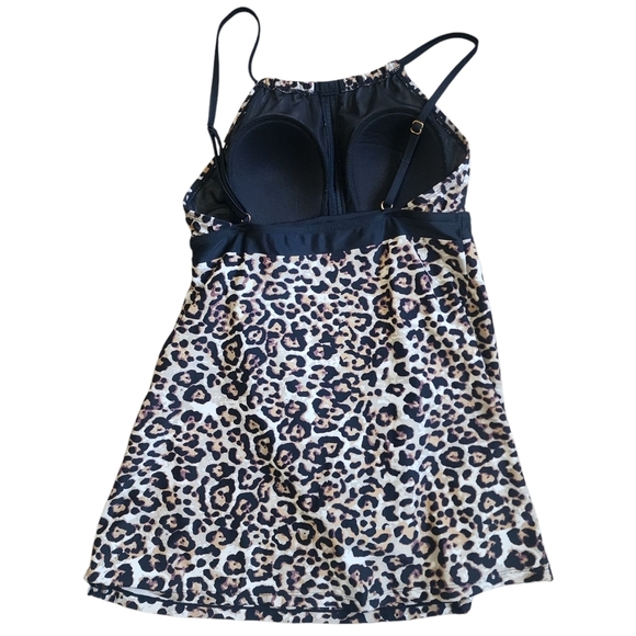 Alisha Levine Leopard Print One Piece Swimsuit - 10 - Picture 4 of 9